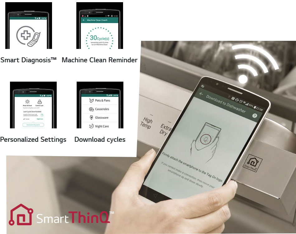 ظرفشویی ال جی 325 دارای قابلیت هوشمند smart zinq